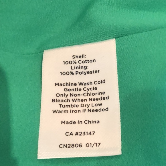 Talbots green sleeveless green cotton dress ladies size 2 ! - Picture 3 of 9